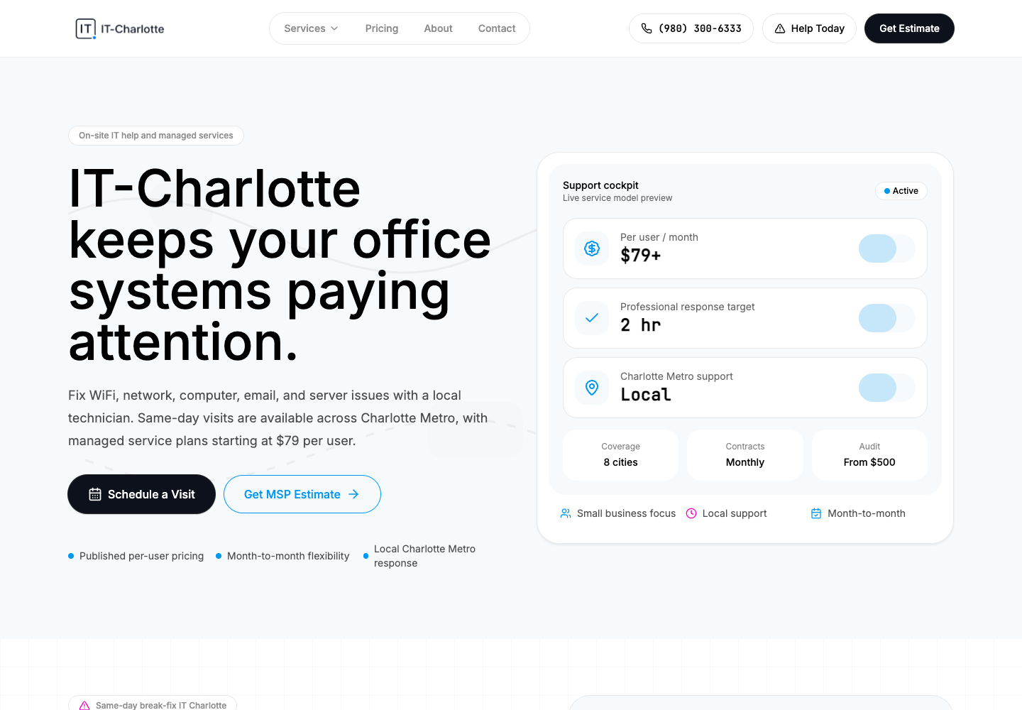 IT-Charlotte website hero